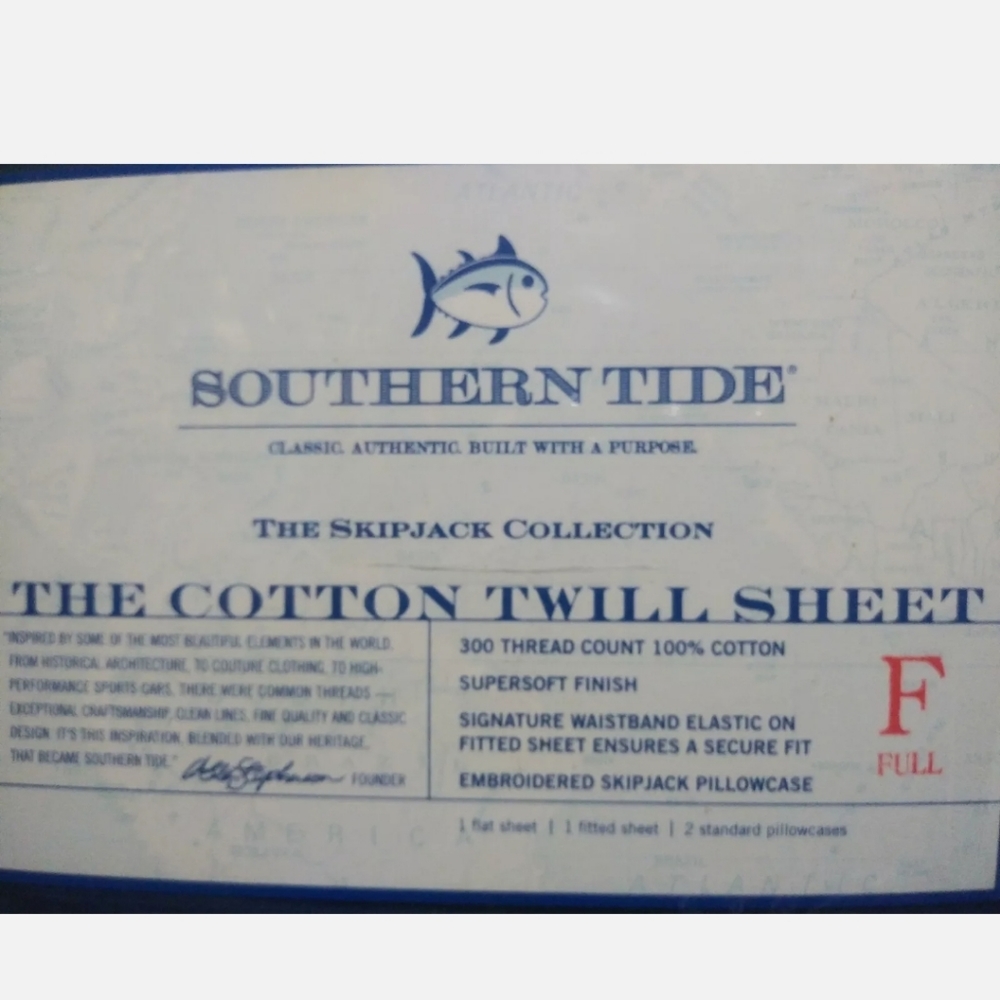 New Southern Tide Full size sheet set Blue - Picture 4 of 6